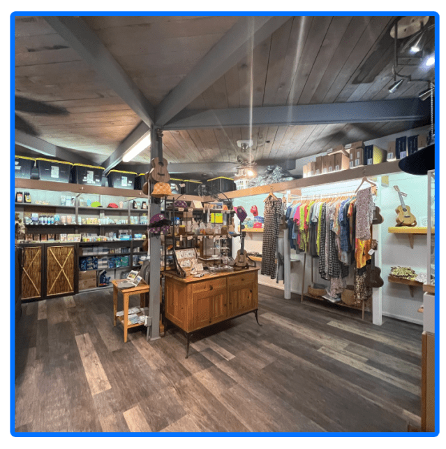 a group of people in a store